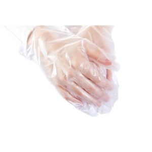 כפפות ניילון מחוספס שקוף LARGE (פוליטילן) 100 יחידות באריזה